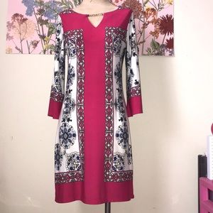 Hot Pink Patterned Dress